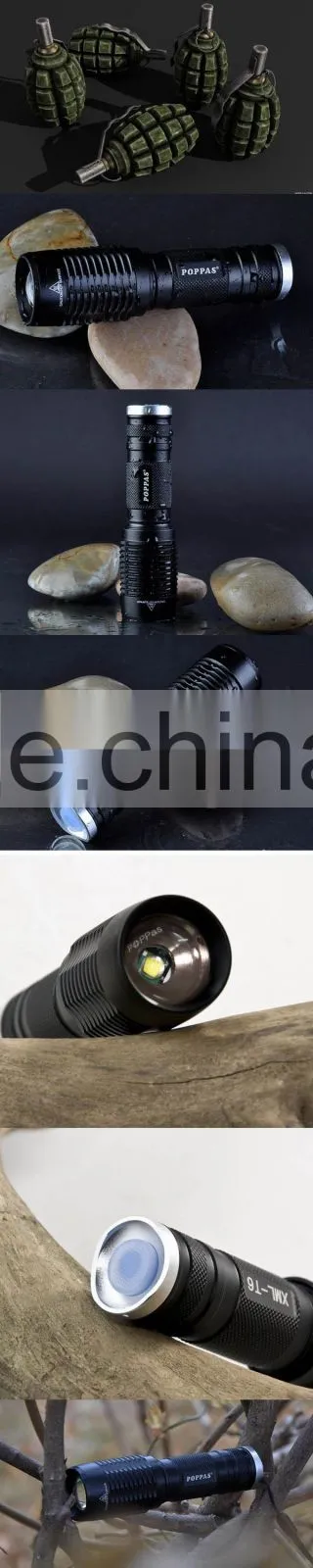 101 Portable Rechargeable self defence Torch Aluminum Powerful zoom flashlight