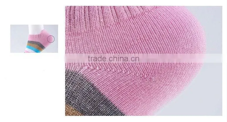 pink stripe cotton socks crew socks ankle socks