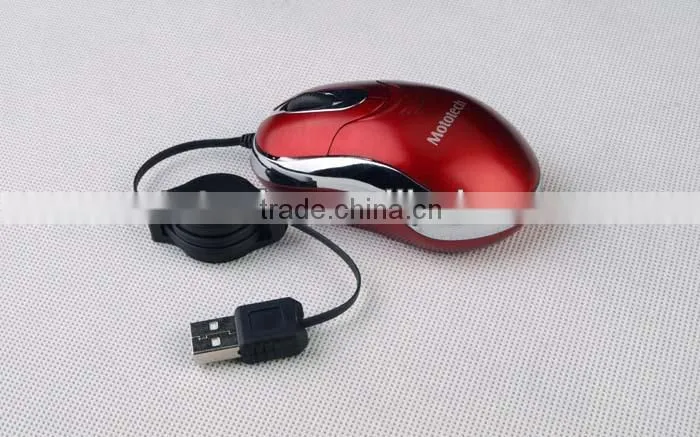 Cute 3D mini retractable mouse
