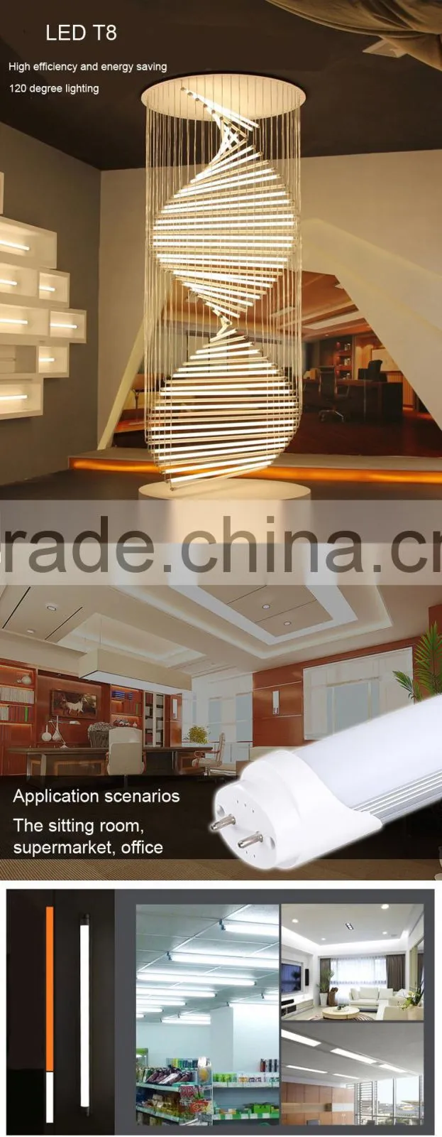 24w 4ft 1200mm LED xxx Tube 8