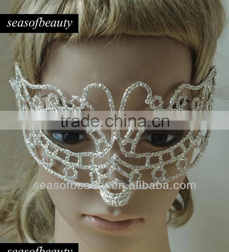 Fully Handmade Luxury Rhinestone Mask