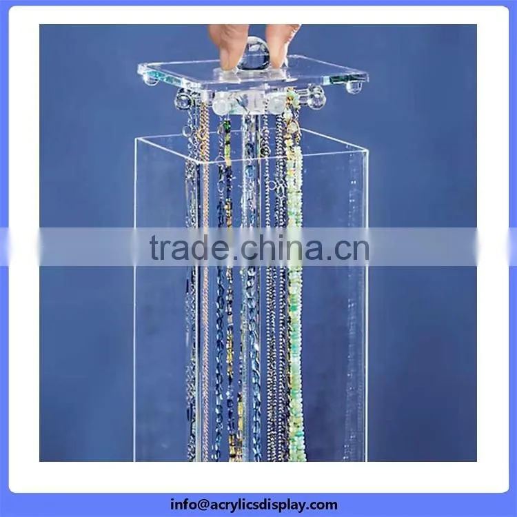 China gold supplier super quality acrylic jewelry box with magnet