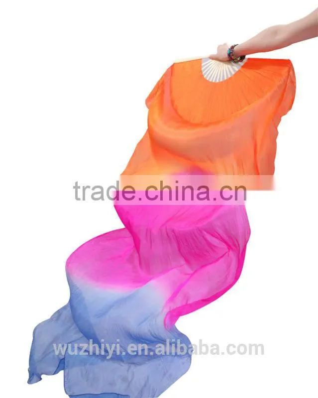 Silk Chinese Fan Dance Fans , Belly Dance Silk Fan , Hand Fans for Dance