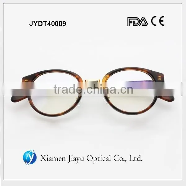 tortoiseshell color demi round optical frames acetate