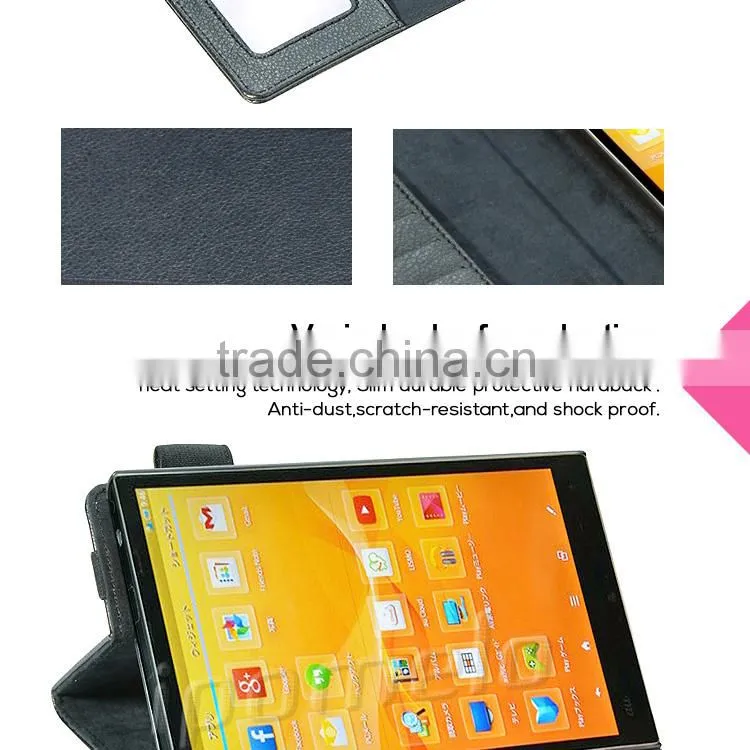 High quality leather tablet case for Sharp AQUOS PAD SH-06F