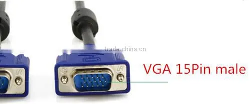 Ferrite Cores Nickel Plated VGA HD15 Male to Male Cable (6 Feet)