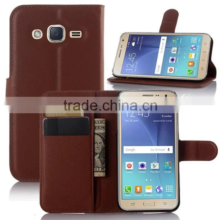 Wholesale Folio Stand Case for Samsung GALAXY J3 PU Leather Flip Cover with Wallet