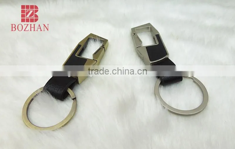 Leather carabiner key chain