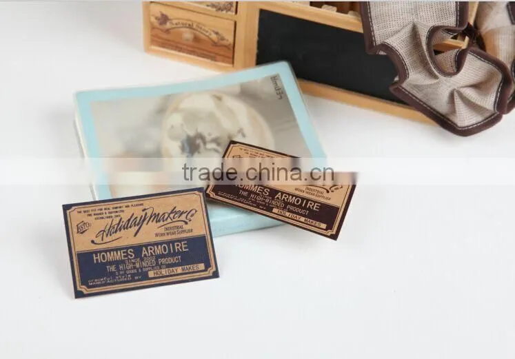 custom kraft paper leather label