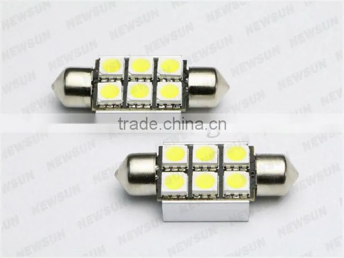 6SMD 5050 36mm C5W led car bulb festoon dome light high brightness car reading lamp