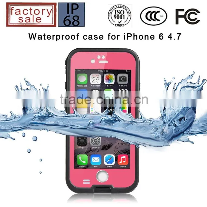 manufacture waterproof case cover for iphone6 plus mult-function
