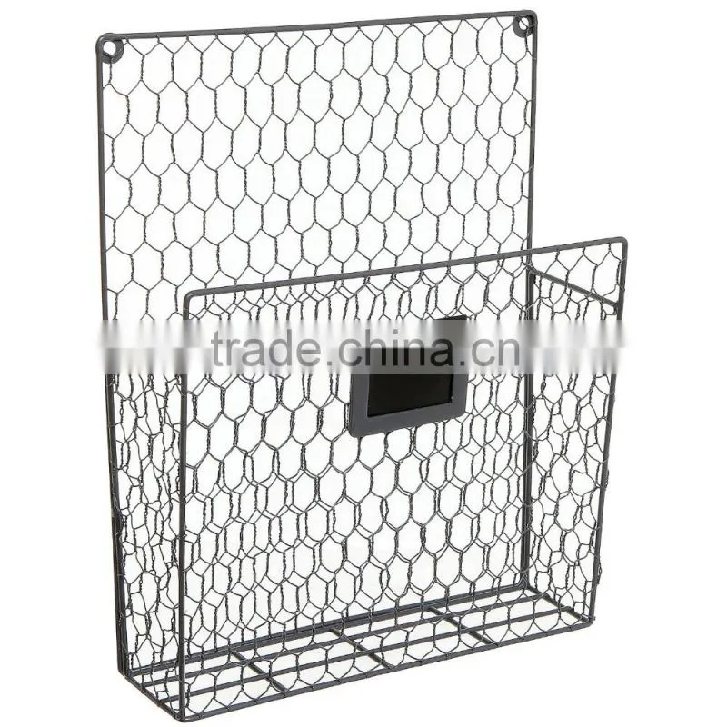 Icegreen Metal Wire Wall Mounted Basket for Magazine With a Designed Logo