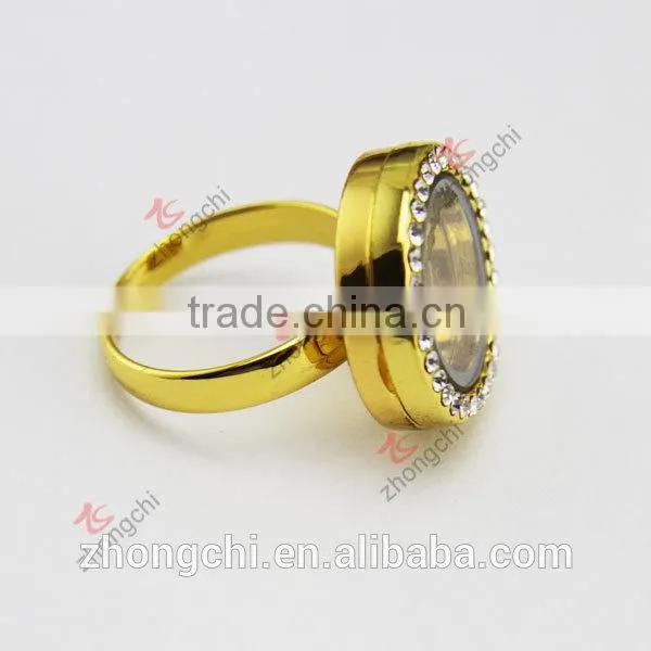 20MM gold jewelry set locket ring