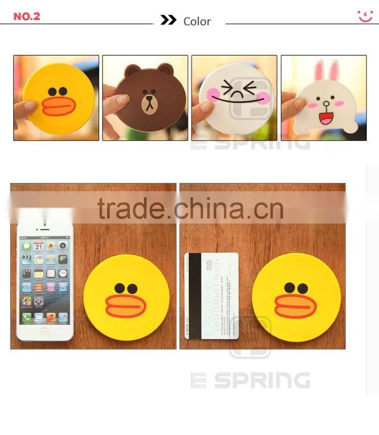 Kitchen Accessories Cute Anime Silicone Coffee Placemat Cartoon Drink Coaster Cup mat