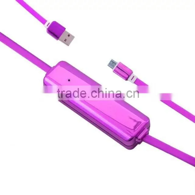 2016 New coming micro usb cable with power bank 1200mah for samsung galaxy s6