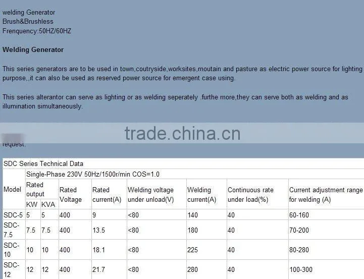 Diesel Welder machine welding generator welding genset