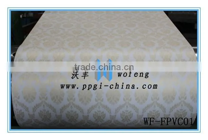 PVC film laminated PPGI steel sheet in coil