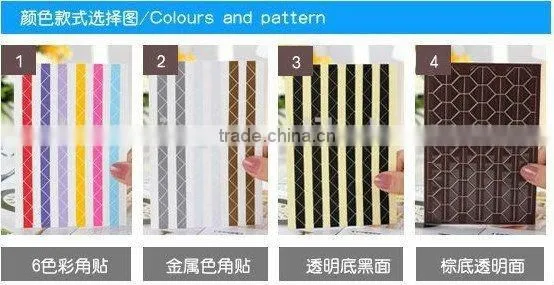 ,Fashion photo corner sticker, Cute note Decoration label, Excellent quality