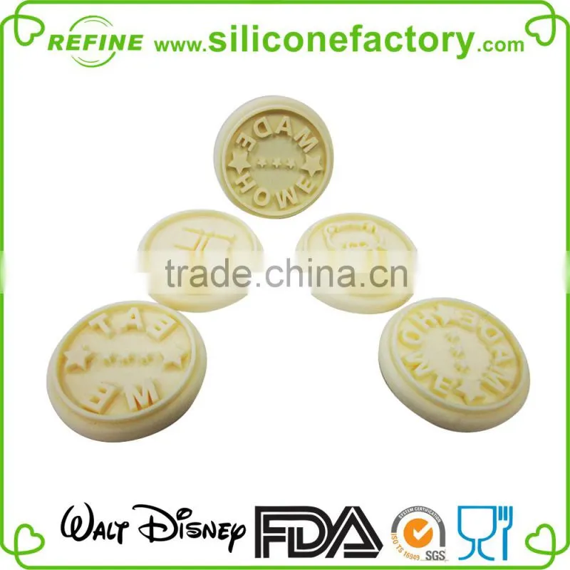 Wholesale fancy design high quality 3d silicone cookie stamp