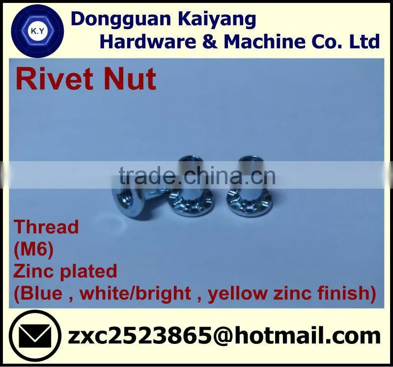 Rivet Nuts (for Furniture); M6, M8