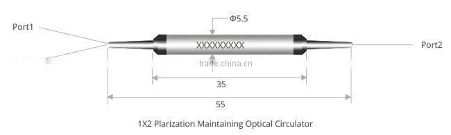 1X2 1310nm Polarization Maintaining Optical Circulator fiber optical circulator OEM factory