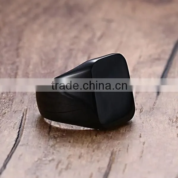 Black Men Stainless Steel Finger Ring ZTRC-294