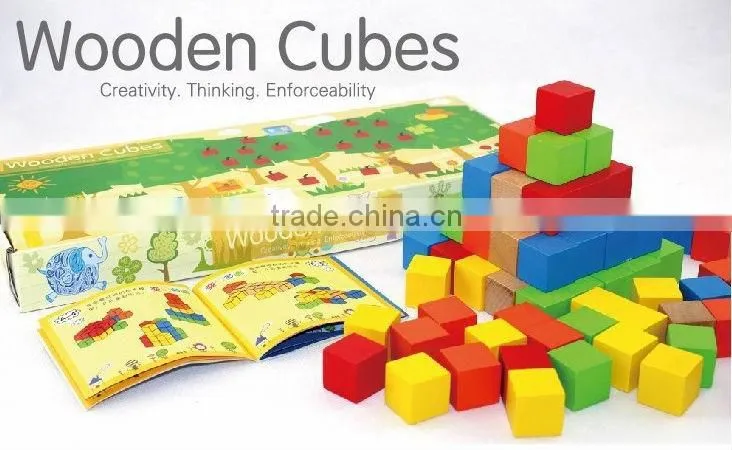 Hot sale item --- wooden cubes(90pcs), creativity thinking enforceability