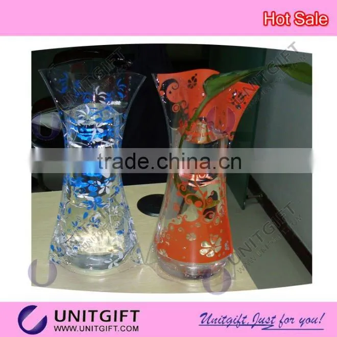 PVC foldable vases,customized size and shape
