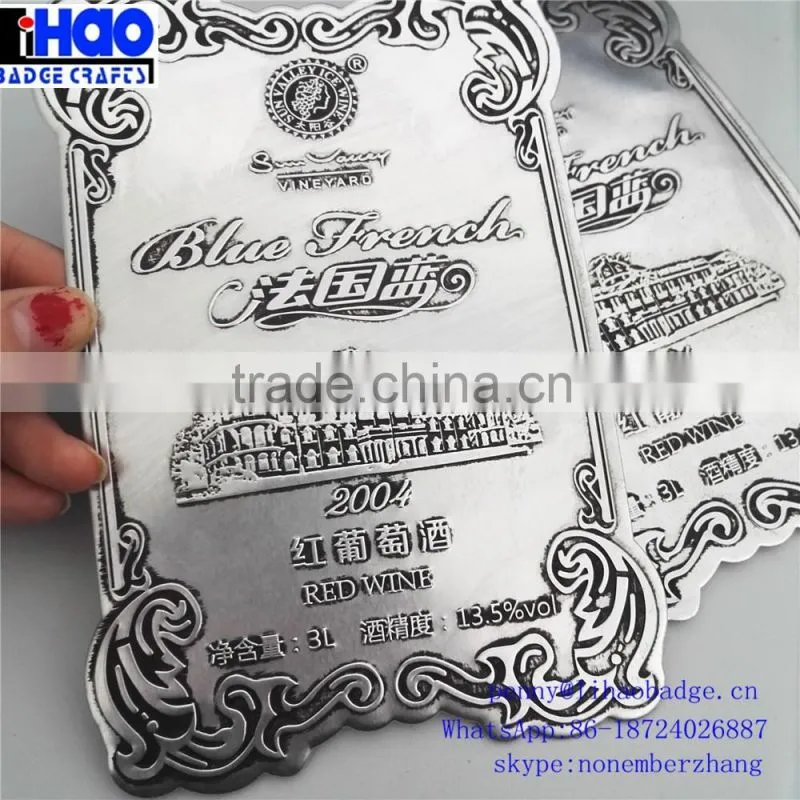 customized logo engraved metal name tag