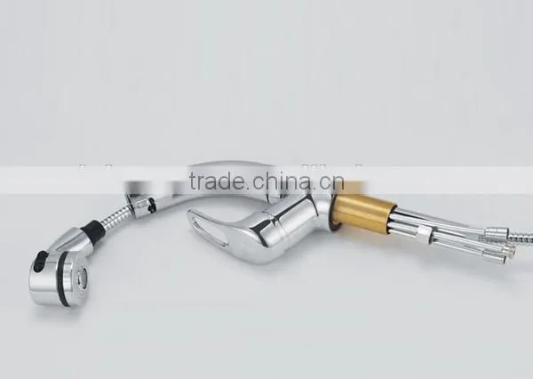 2014 water faucet china pull out kitchen faucet factory, chromed purified water kitchen faucet mixer
