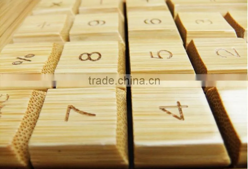Solar Charge Bamboo Calculator Wood calculator unique for christmas gift