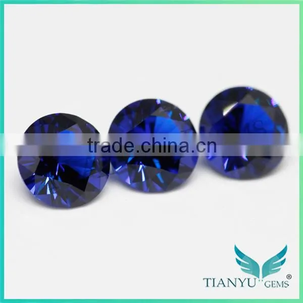 5mm Round Brilliant Cut Loose 114# Blue Wholesale Nano Spinel Beads Gemstone