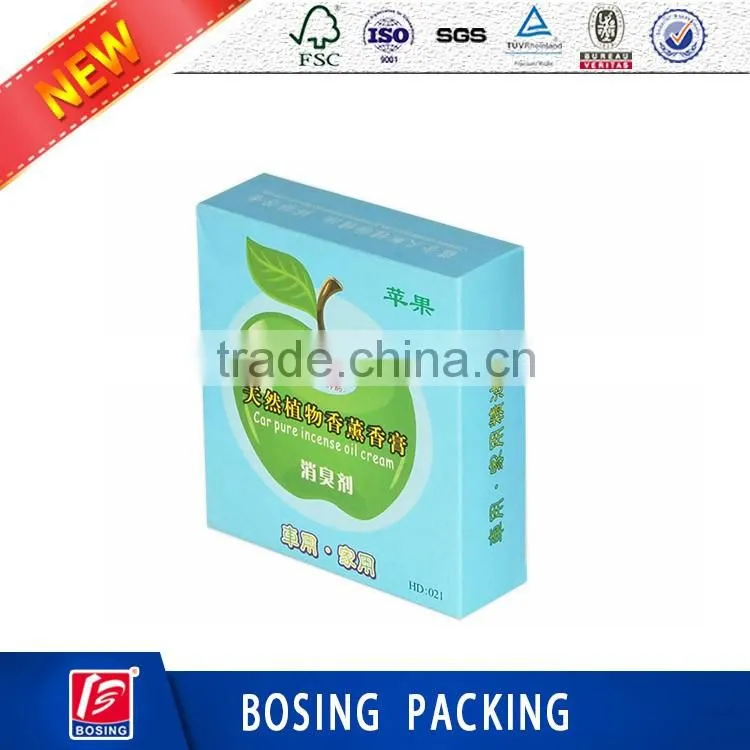 custom aromaic cream box paper box packaging box for home and car