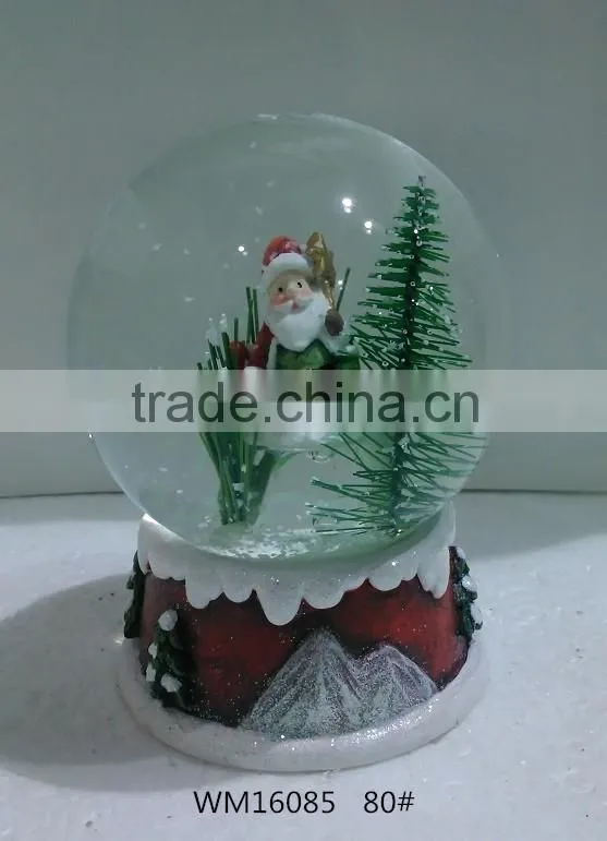 2016 hot sales Christmas snow globe water ball with LED light