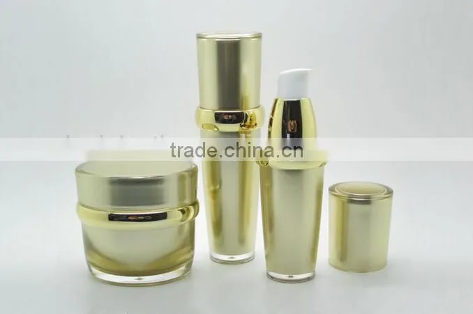 Acrylic lotion bottle; white cosmetic bottle ;cone plastic bottle cosmetic packaging