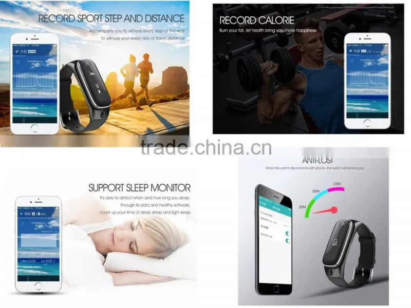 Hot sales fashion multifunctional health management smart bracelet Bluetooth with headset combo