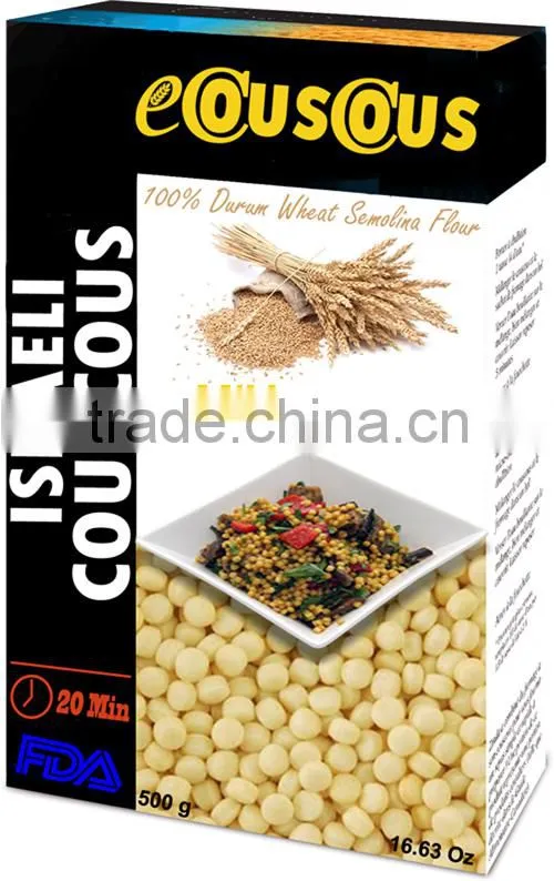 Israeli Couscous. High quality M'Hammes. Israeli Couscous Thin Grain 100% Durum Wheat semolina flour. 500g Bag Israeli Couscous.