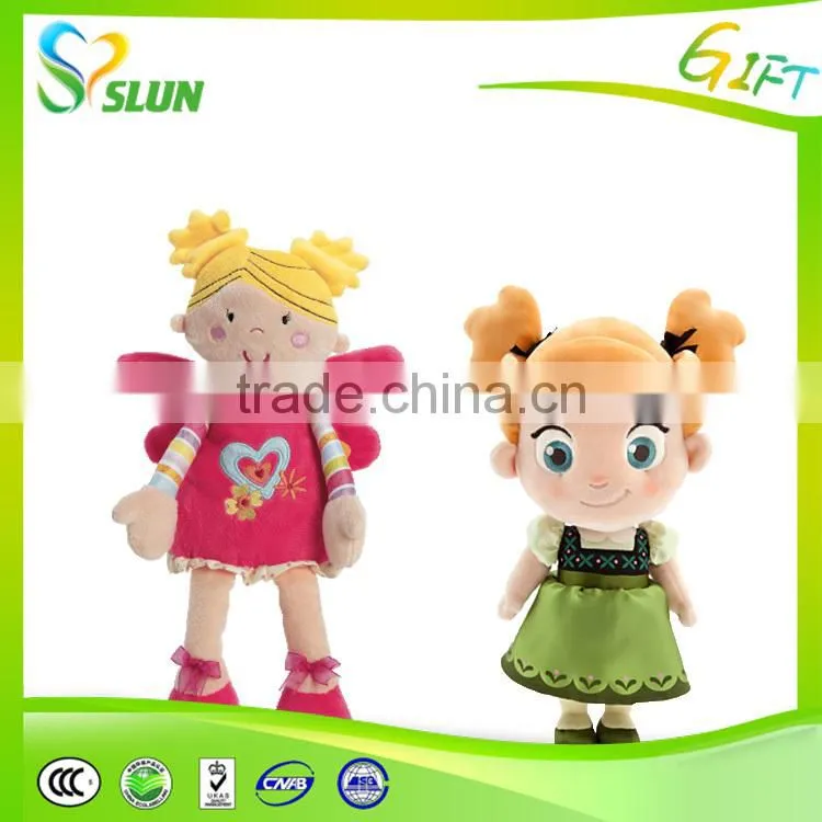 custom made design plush toy dolls with clothes