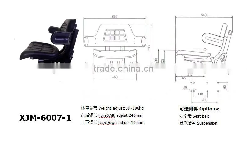 Forklift spare parts forklift seat , forklift loader seat