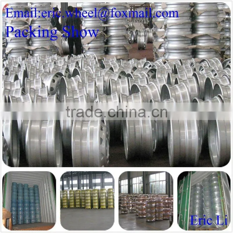 22.5*6.75 tubeless steel wheel