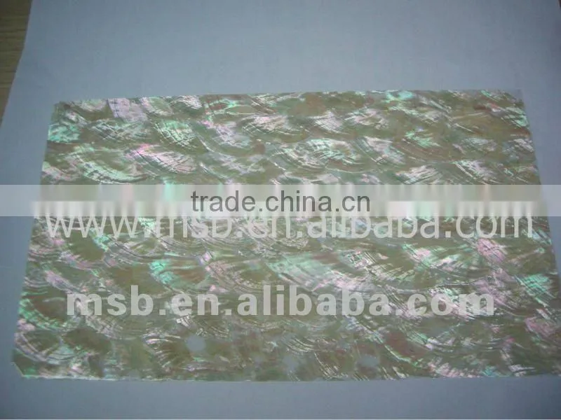Painted thick back sea shell paper ,shell laminate ,shell inlay