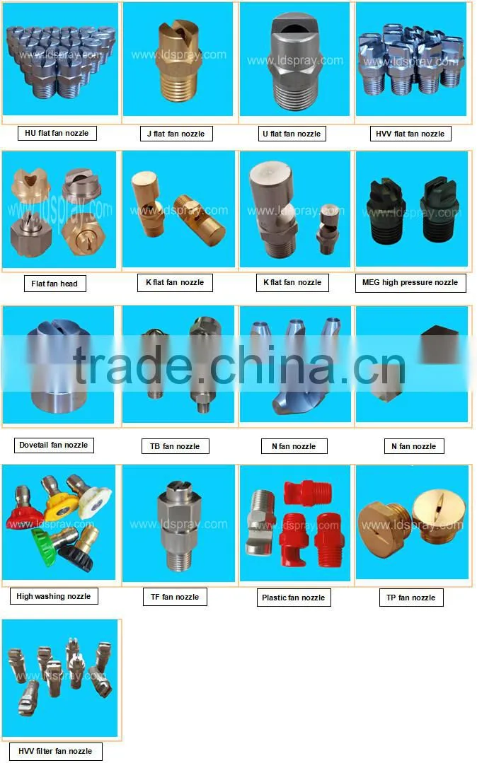 HU series stainless steel flat jet spray nozzle