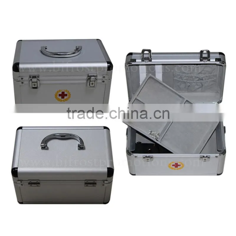 Heavy Duty Portable Emergency Medical Aluminum First Aid Kit Box