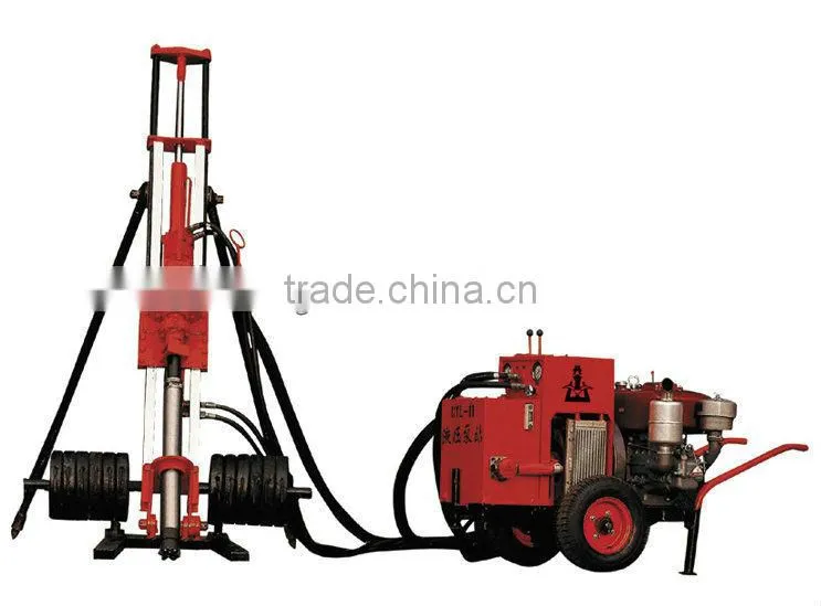Portable Airdraulic DTH Drilling rig HFY90 borehole drilling equipment