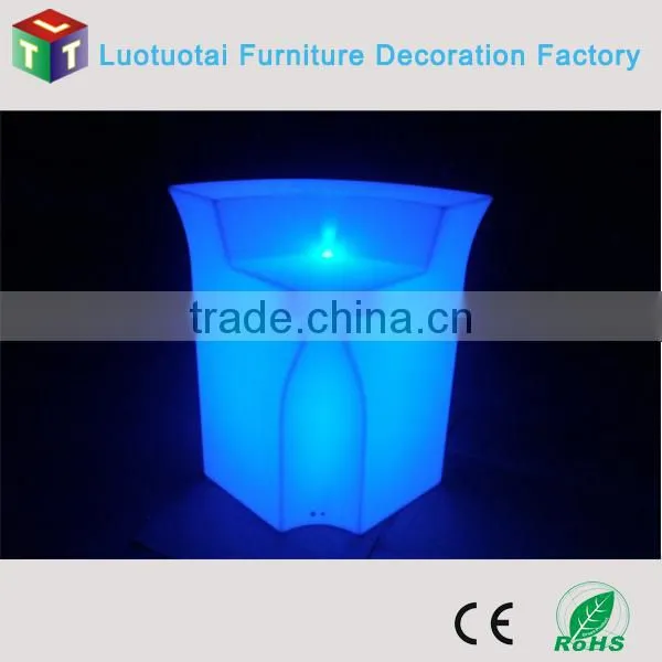 led PE plastic bar counter with RGBW color change