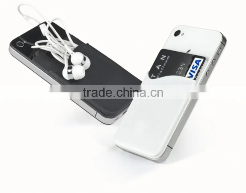 Change colorl Silicone wallet with cell phone pocket 3M Adhesive