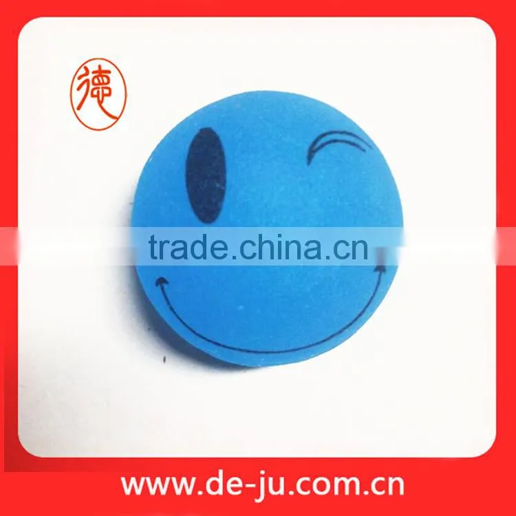 Cool emoji with sunglasses printing blue 1 inch rubber balls