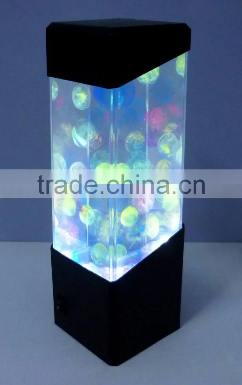 LED Colorful Crystal glass Lamp, Jellyfish Lamp/ Volcano Light/Flash Jelly Lamp