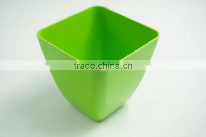2016 hot selling bio eco bamboo fiber square flower pot