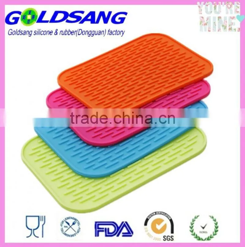 blue grey orange yellow silicone mat trivet tray pan table oven mat